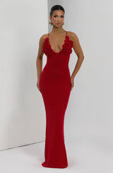 Fioreclo Celanya Maxi Dress in Red