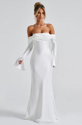 Fioreclo Celeste Maxi Dress in Ivory