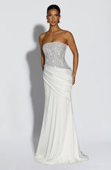 Fioreclo Celestine Maxi Dress in Ivory