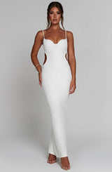 Fioreclo Celina Maxi Dress in White