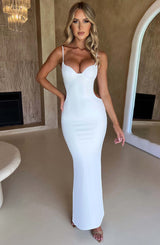 Fioreclo Celina Maxi Dress in White