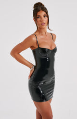 Fioreclo Charla Mini Dress in Black