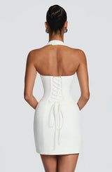 Fioreclo Charlisse Mini Dress in Ivory