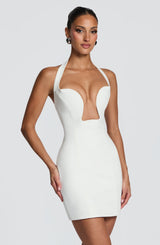 Fioreclo Charlisse Mini Dress in Ivory