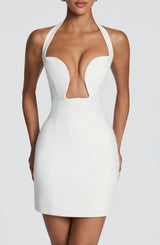Fioreclo Charlisse Mini Dress in Ivory