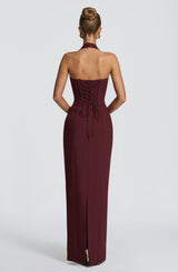 Fioreclo Charlotta Maxi Dress in Cherry Lacquer