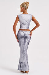 Fioreclo Charmelle Top in Grey Body Print