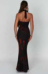 Fioreclo Chrisella Maxi Dress in Fire Print
