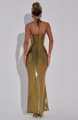 Fioreclo Chrisella Maxi Dress in Gold