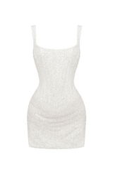 Fioreclo Christabella Mini Dress in Ivory Sparkle