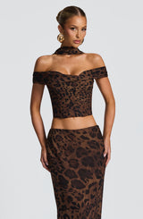Fioreclo Chrysalie Top in Leopard Print