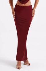 Fioreclo Chryselle Maxi Skirt in Burgundy