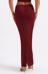 Fioreclo Chryselle Maxi Skirt in Burgundy