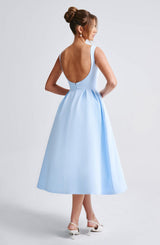 Fioreclo Clarabelle Midi Dress in Blue