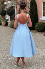 Fioreclo Clarabelle Midi Dress in Blue