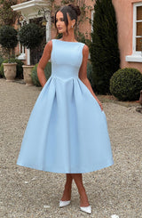 Fioreclo Clarabelle Midi Dress in Blue