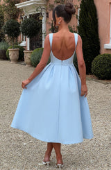 Fioreclo Clarabelle Midi Dress in Blue