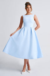 Fioreclo Clarabelle Midi Dress in Blue