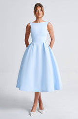 Fioreclo Clarabelle Midi Dress in Blue