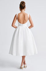 Fioreclo Clarabelle Midi Dress in Ivory