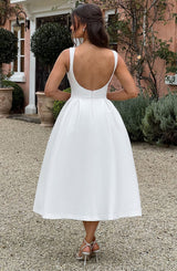 Fioreclo Clarabelle Midi Dress in Ivory