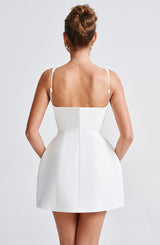 Fioreclo Clarette Mini Dress in Ivory