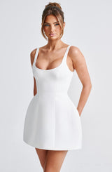 Fioreclo Clarette Mini Dress in Ivory