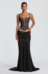 Fioreclo Claudine Maxi Skirt in Black