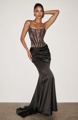 Fioreclo Claudine Maxi Skirt in Black