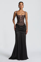 Fioreclo Claudine Maxi Skirt in Black