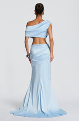 Fioreclo Claudine Maxi Skirt in Glacier Blue