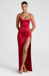 Fioreclo Clementia Maxi Dress in Red