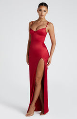 Fioreclo Clementia Maxi Dress in Red
