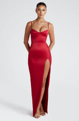 Fioreclo Clementia Maxi Dress in Red
