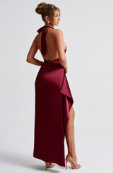 Fioreclo Coletta Maxi Dress in Burgundy