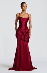 Fioreclo Conlia Gown in Burgundy