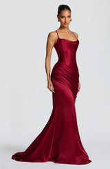 Fioreclo Conlia Gown in Burgundy
