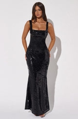 Fioreclo Corinna Maxi Dress in Black