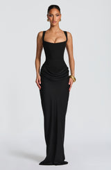 Fioreclo Cornalie Maxi Dress in Black