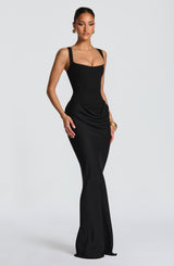Fioreclo Cornalie Maxi Dress in Black