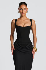Fioreclo Cornalie Maxi Dress in Black