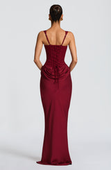 Fioreclo Cornalie Maxi Dress in Burgundy