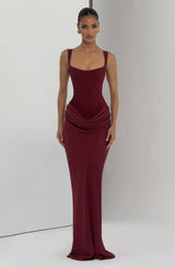 Fioreclo Cornalie Maxi Dress in Burgundy