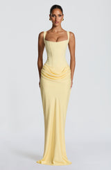 Fioreclo Cornalie Maxi Dress in Lemon