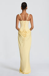 Fioreclo Cornalie Maxi Dress in Lemon