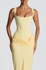 Fioreclo Cornalie Maxi Dress in Lemon