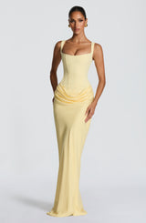 Fioreclo Cornalie Maxi Dress in Lemon