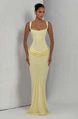Fioreclo Cornalie Maxi Dress in Lemon