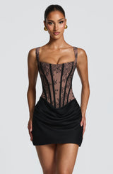 Fioreclo Cornessa Mini Dress in Black Lace