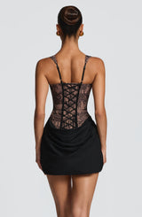Fioreclo Cornessa Mini Dress in Black Lace